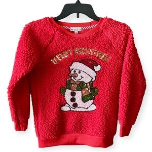 Poof! Red and White Cozy Christmas  Sweatshirt